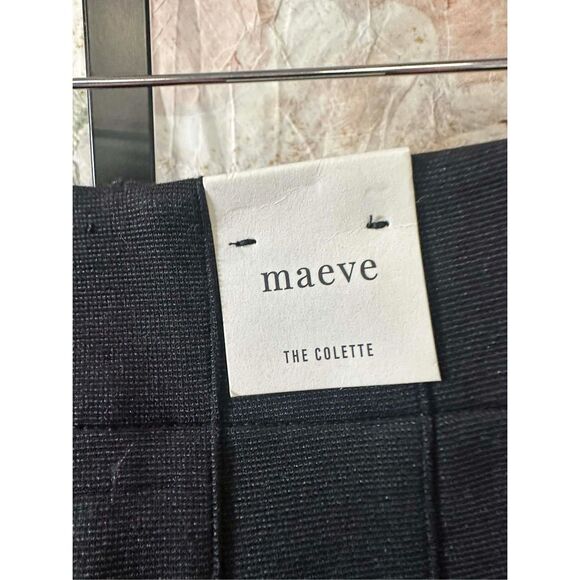 New Anthropologie MAEVE The Colette Knit Crop Wide-Leg Pants - Black sz 26 - Picture 9 of 10